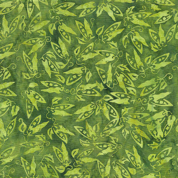 Peas-Green Gecko Quilt Cotton