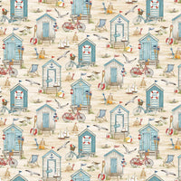 Beach Huts Beach Therapy Quilt Cotton