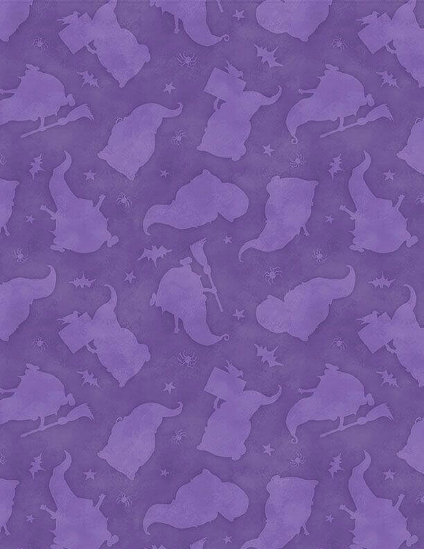 Tonal Gnomes Toss Purple Cotton Fabric