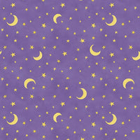 Stars & Moons Toss Purple quilt cotton