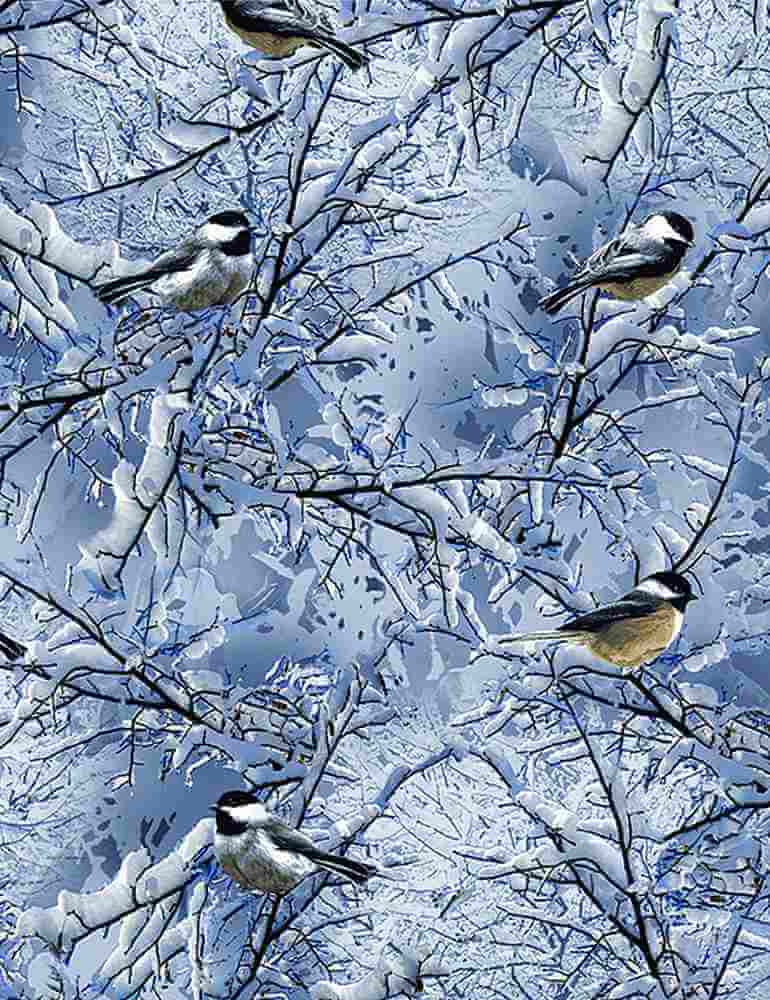 Blue Winter Birds TT051523 Cotton
