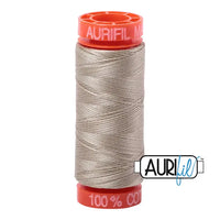 Aurifil Mako 50wt Cotton 220 yd spool - 2324 Stone