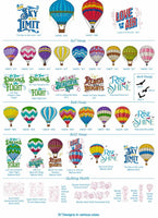 
              Purely Gates Hot Air Balloons Embroidery Design with CD 42338-23508
            