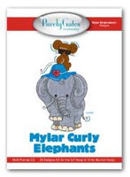 
              Purely Gates Curly Elephants Embroidery Design with CD 35127-54490
            