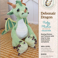 Debonair Dragon Stuffed Animal Plushie Pattern