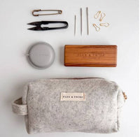 
              Flax &amp; Twine Felt Notions Bag-Ivory
            