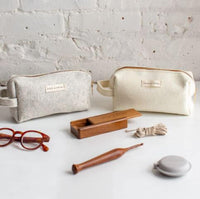 
              Flax & Twine Felt Notions Bag-Ivory
            
