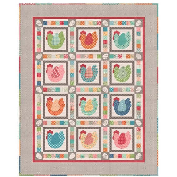 Hen House Quilt Kit - Exclusive Design & Quality Fabrics