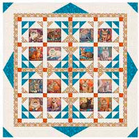 Comfy Cats Quilt Kit Featuring Quilt Room Kitties