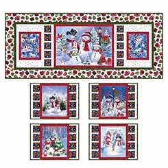 Tis the Season Runner and Placemats Kit Featuring Snowman Holiday