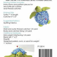 Sea Turtle Pin Cushion and Thread Catcher Pattern