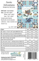 
              Arctic Adventures Twin Quilt Kit by Patti Carey 2630-Twin Back of pattern 
            