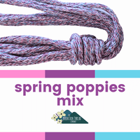 MINI 3/16" Spring Poppies Rope Spoolette