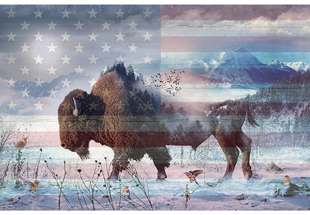 V5217-209 Buffalo Patriotic Panel