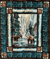 
              Northern Tracks With bear panel quilt kit
            