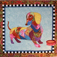 Dagwood Applique wall hanging with Dachshund Pattern