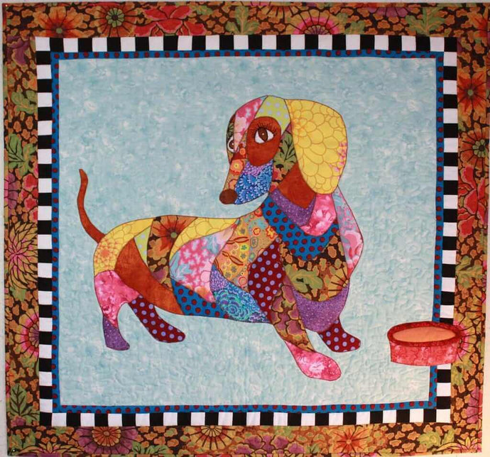 Dagwood Applique wall hanging with Dachshund Pattern