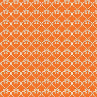 Magical Trellis Orange / White Quilt Cotton