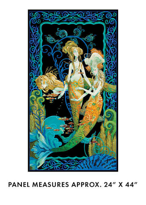 Mythical Mermaids Panel Bluemult