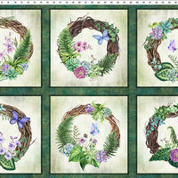 Botanical Multicolor Wreaths Panel