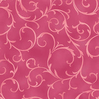 Swirling Vine Pink Blush Quilt Cotton