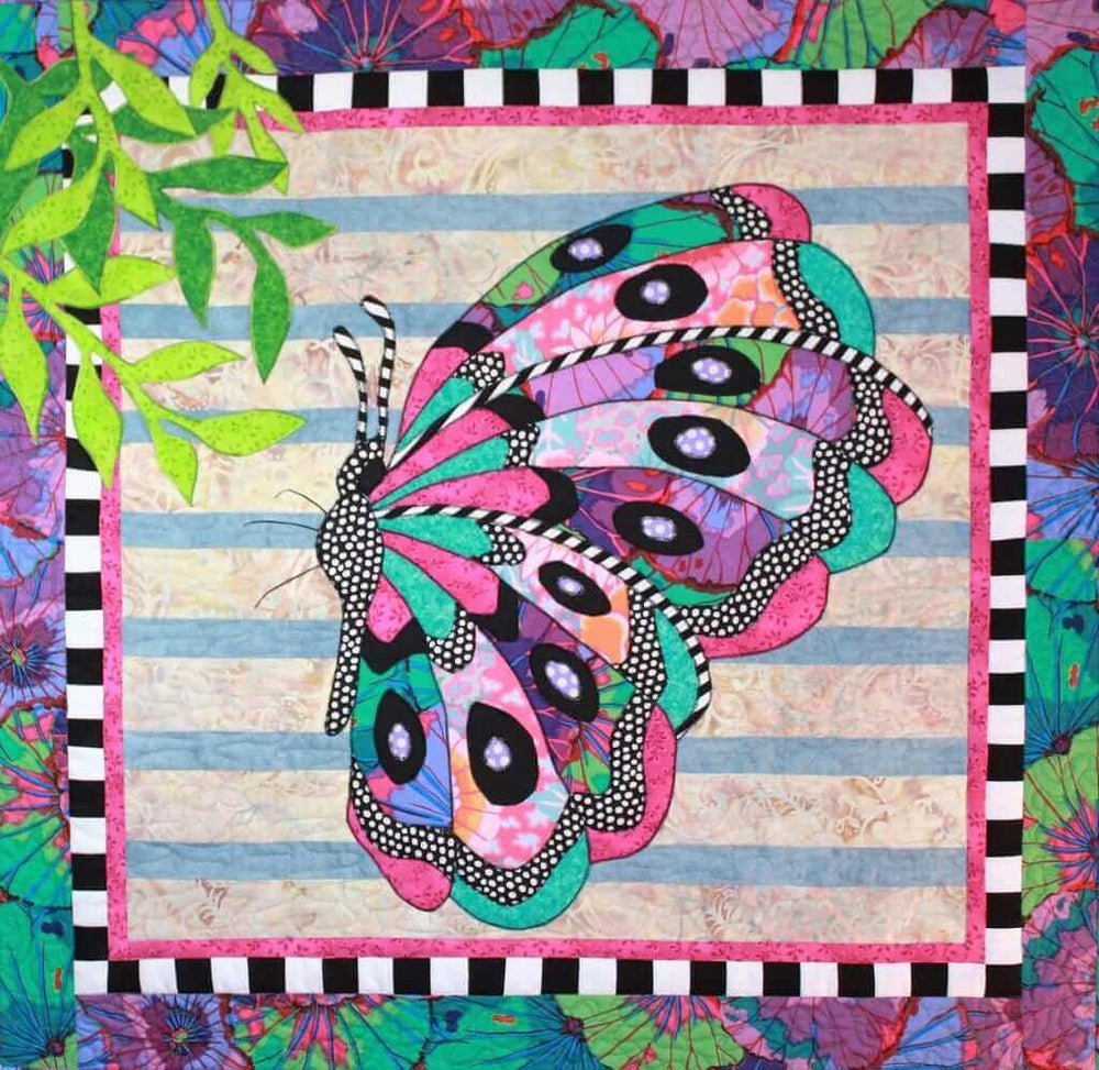 Beatrice - Applique Wall Hanging Quilt with Butterfly Pattern