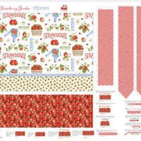 Strawberry Garden - Apron Panel 36'' X 44'' - Multi