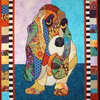 Longfellow Applique wall hanging with hound dog Pattern