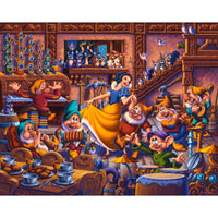 Disney Magic Snow White Dancing with the Dwarfs Panel - Digital Print