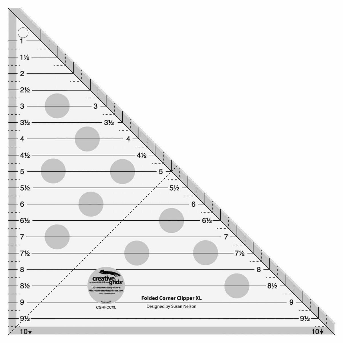 Folded Corner Clipper XL Ruler - Creative Grids