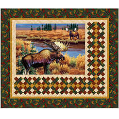 Nature's Sidewalk Quilt Kit Featuring Magnificent Moose