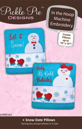 Snow Date Pillows Machine Embroidery CD