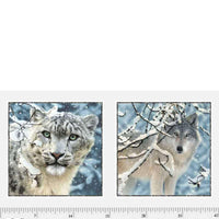 Wolf / Snow Leopard Panel