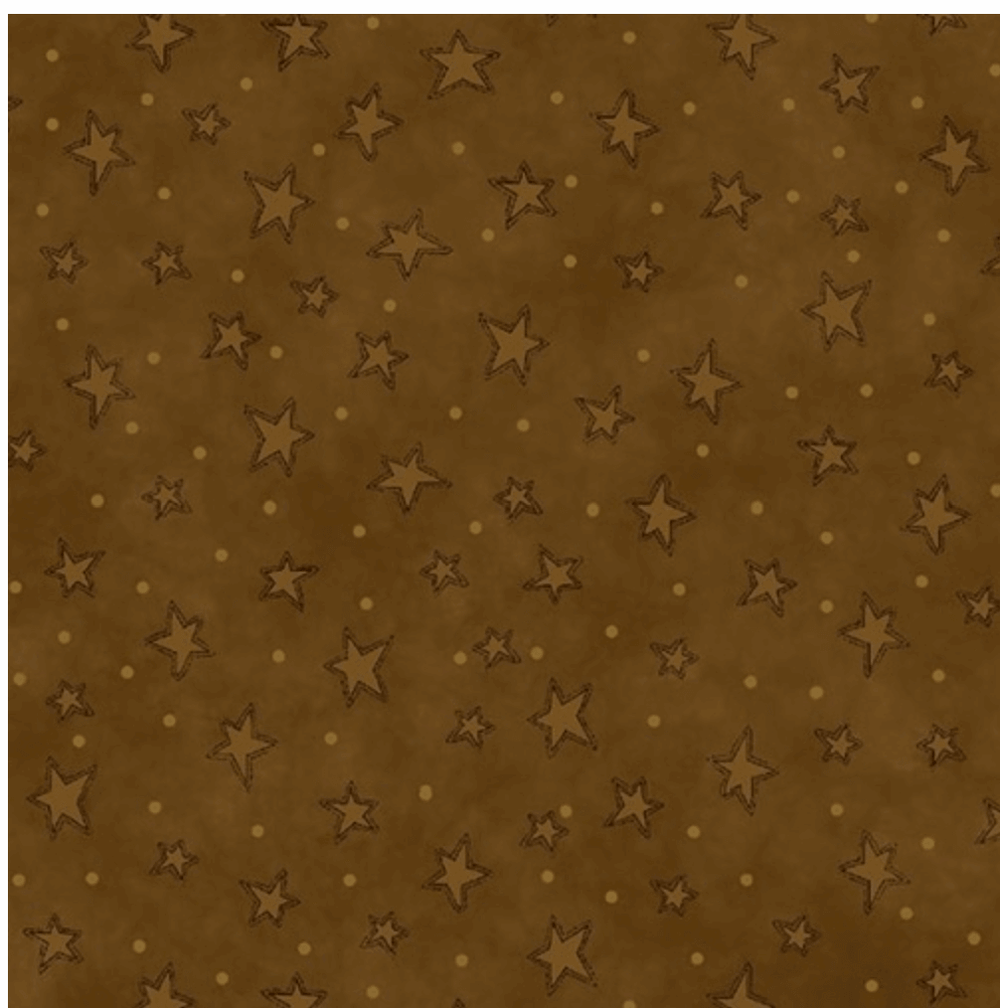 Starry Basics Brown Quilt Cotton