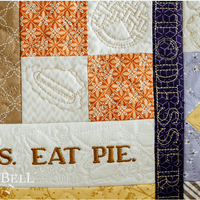 Sweet as Pie Bench Pillow - Machine Embroidery CD