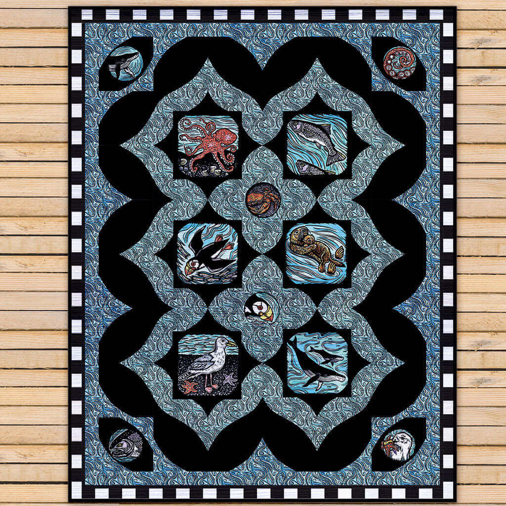 Simple Alaska Pattern Sea Alaska Quilt Kit - Stunning & Easy Pattern